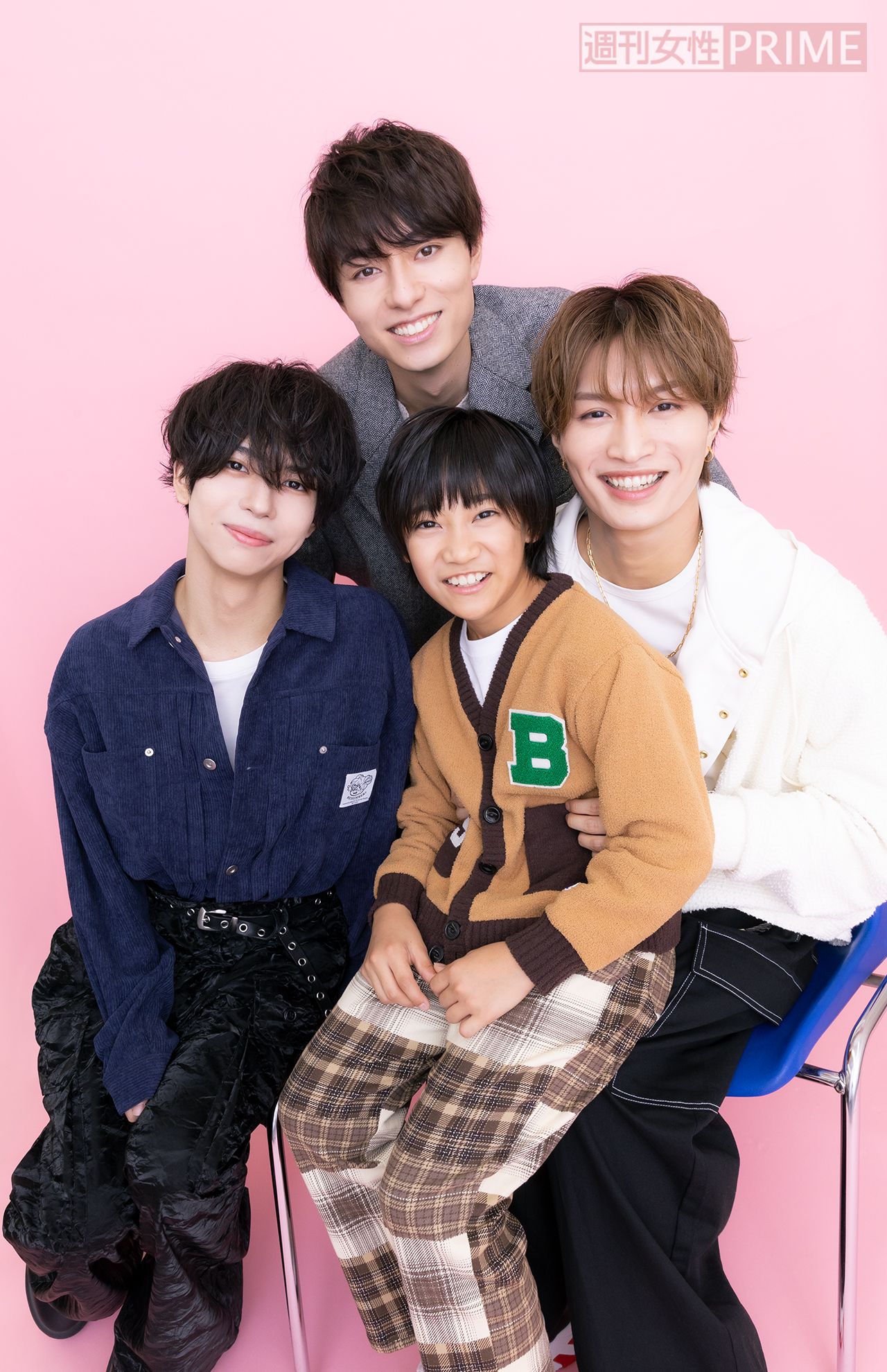 作間龍斗（上）、那須雄登（右）、織山尚大（左）、内田煌音（下）　撮影／矢島泰輔