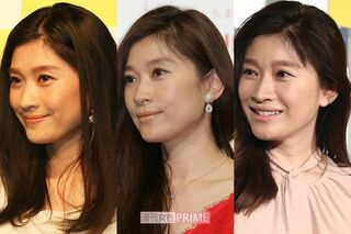 篠原涼子（左から'09年・36歳、'14年・41歳、'19年・46歳）