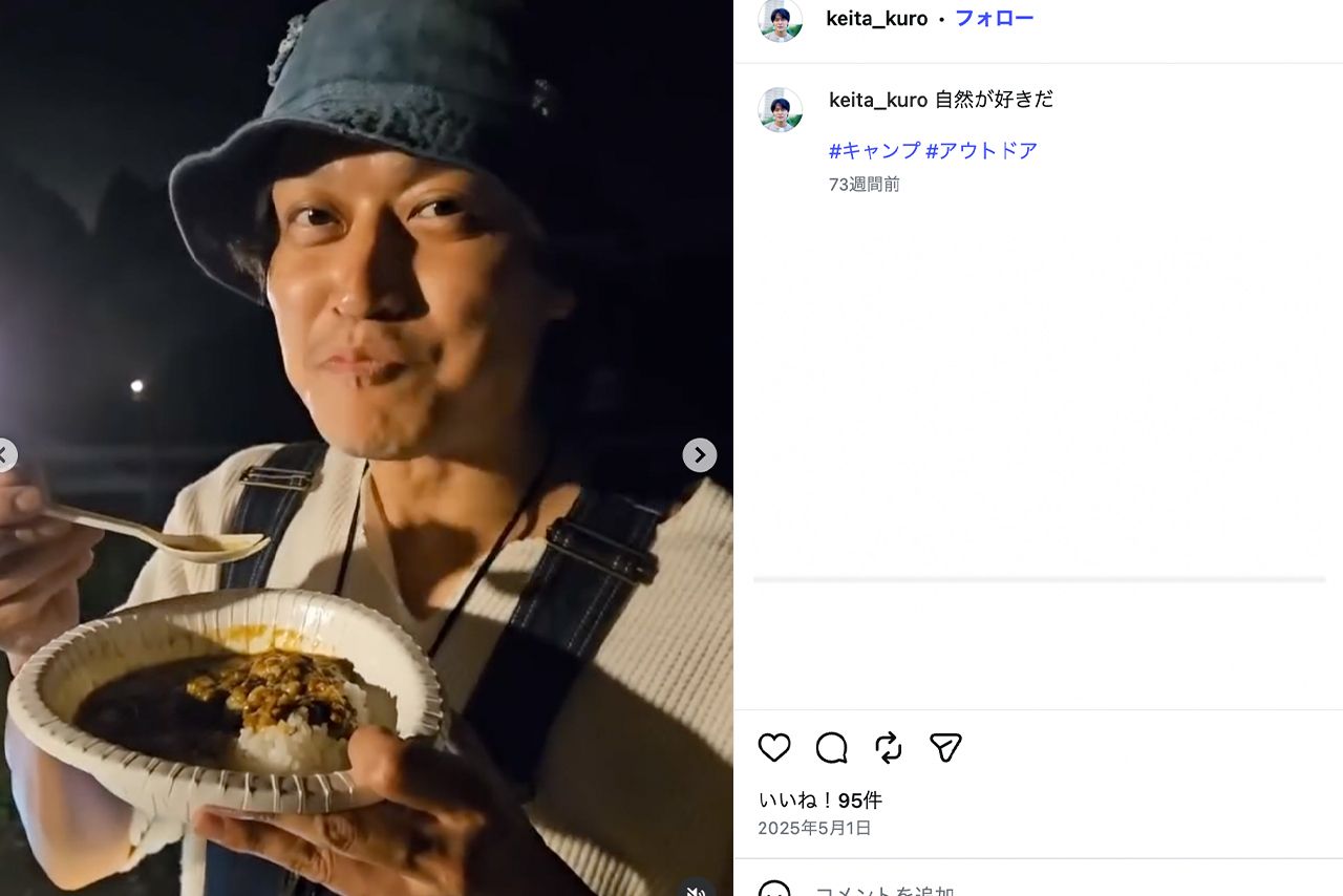 Netflix『ダウンタイム』カメラマン役を演じ、小栗旬に激似と話題になった黒宮けいた（本人のInstagramより）