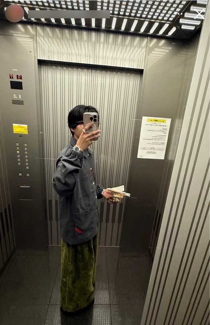 なにわ男子・長尾謙杜の“裏アカ”として拡散されているスクリーンショット（Xより、画像は一部編集部で加工）