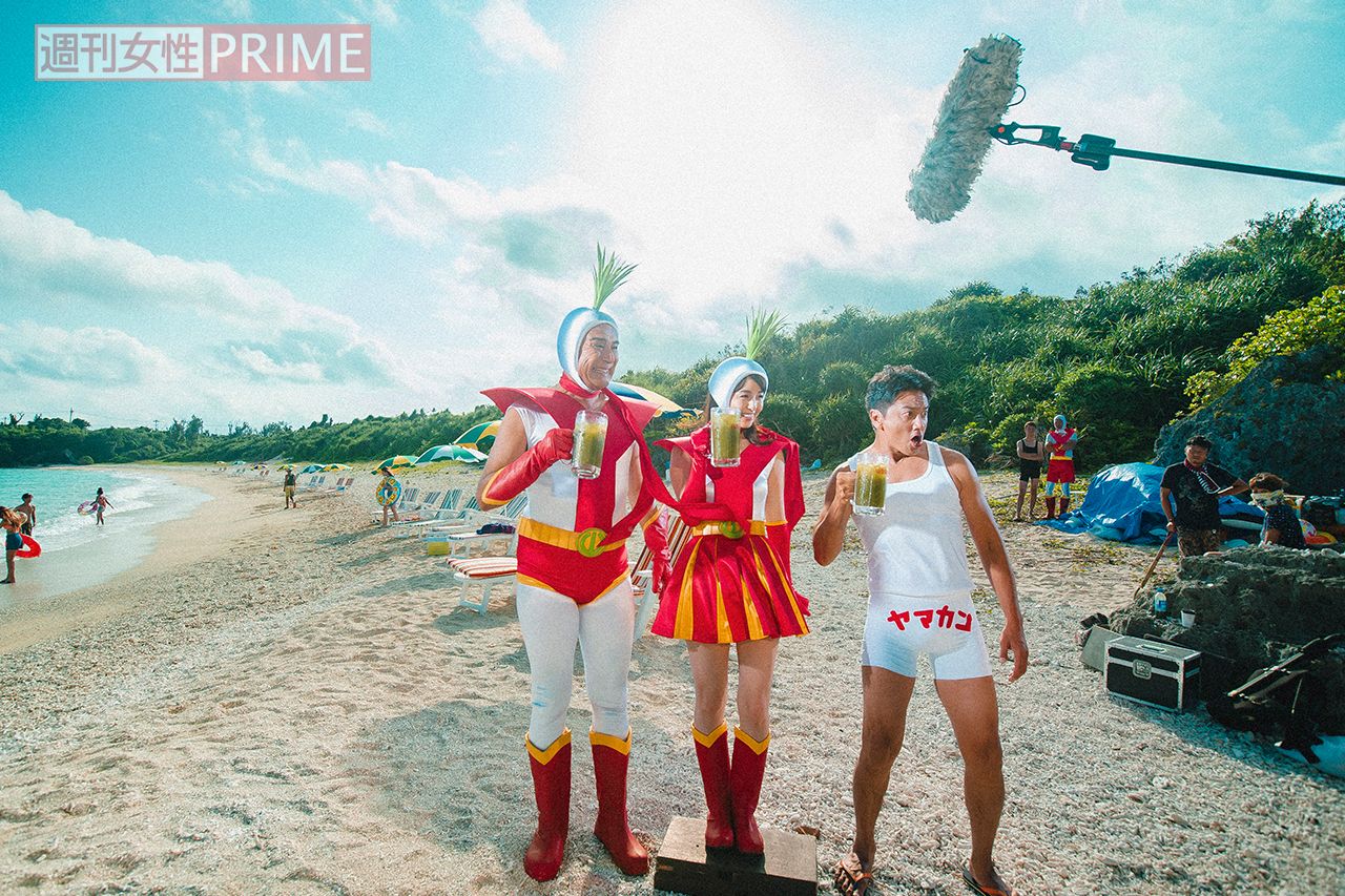 新作CMで原田龍二と共演した宇梶剛士と柳ゆり菜