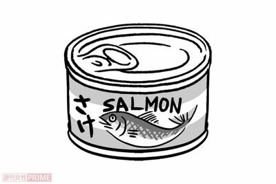 さけ缶/EPA630mg（水煮・100gあたり）（イラスト／上田英津子）