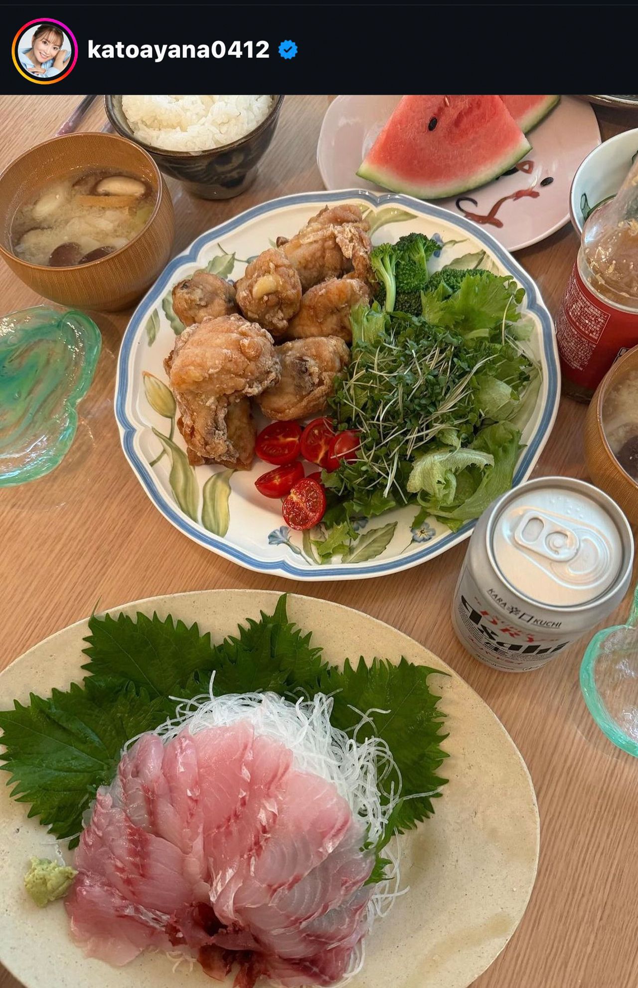 暑い日に飲みたくなるビール！　合間に温かいおみそ汁でも冷えすぎを防止