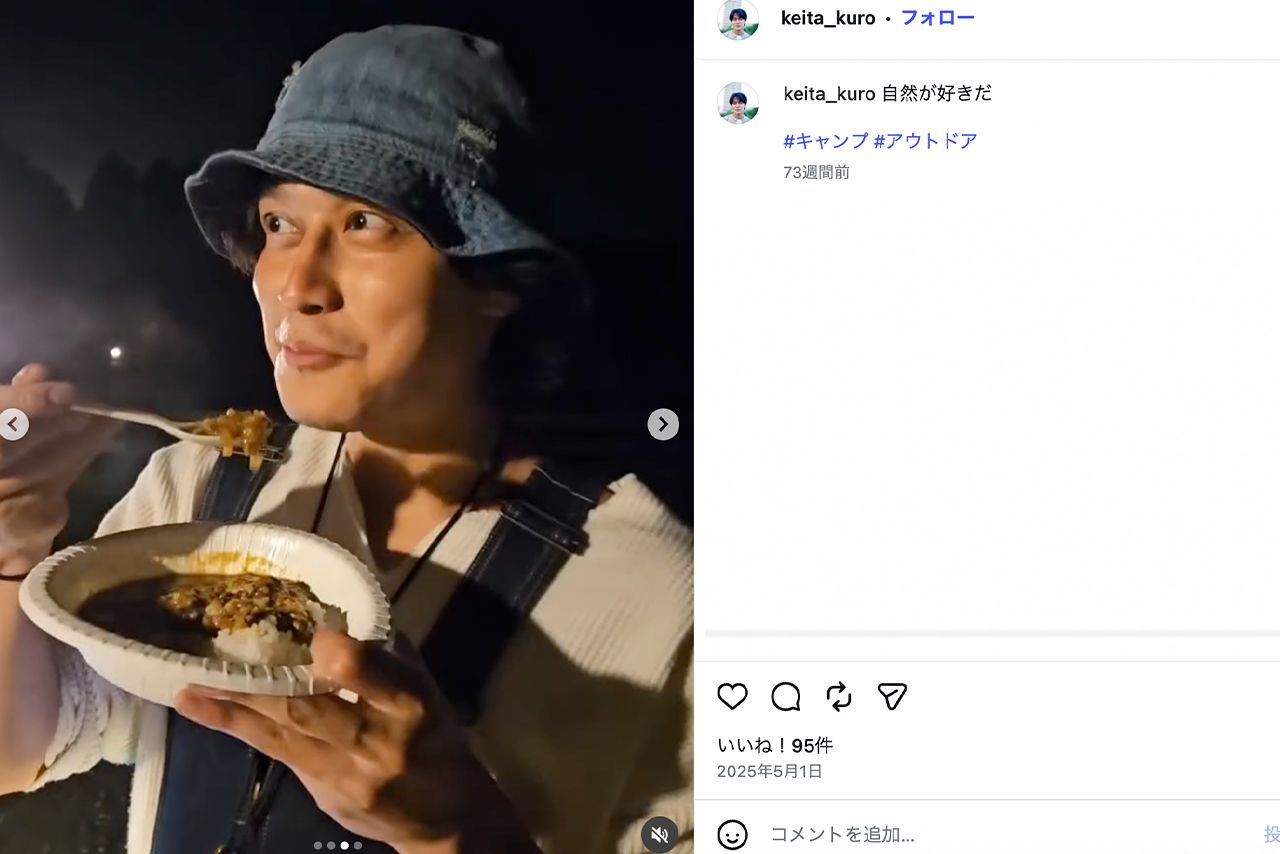 Netflix『ダウンタイム』カメラマン役を演じ、小栗旬に激似と話題になった黒宮けいた（本人のInstagramより）