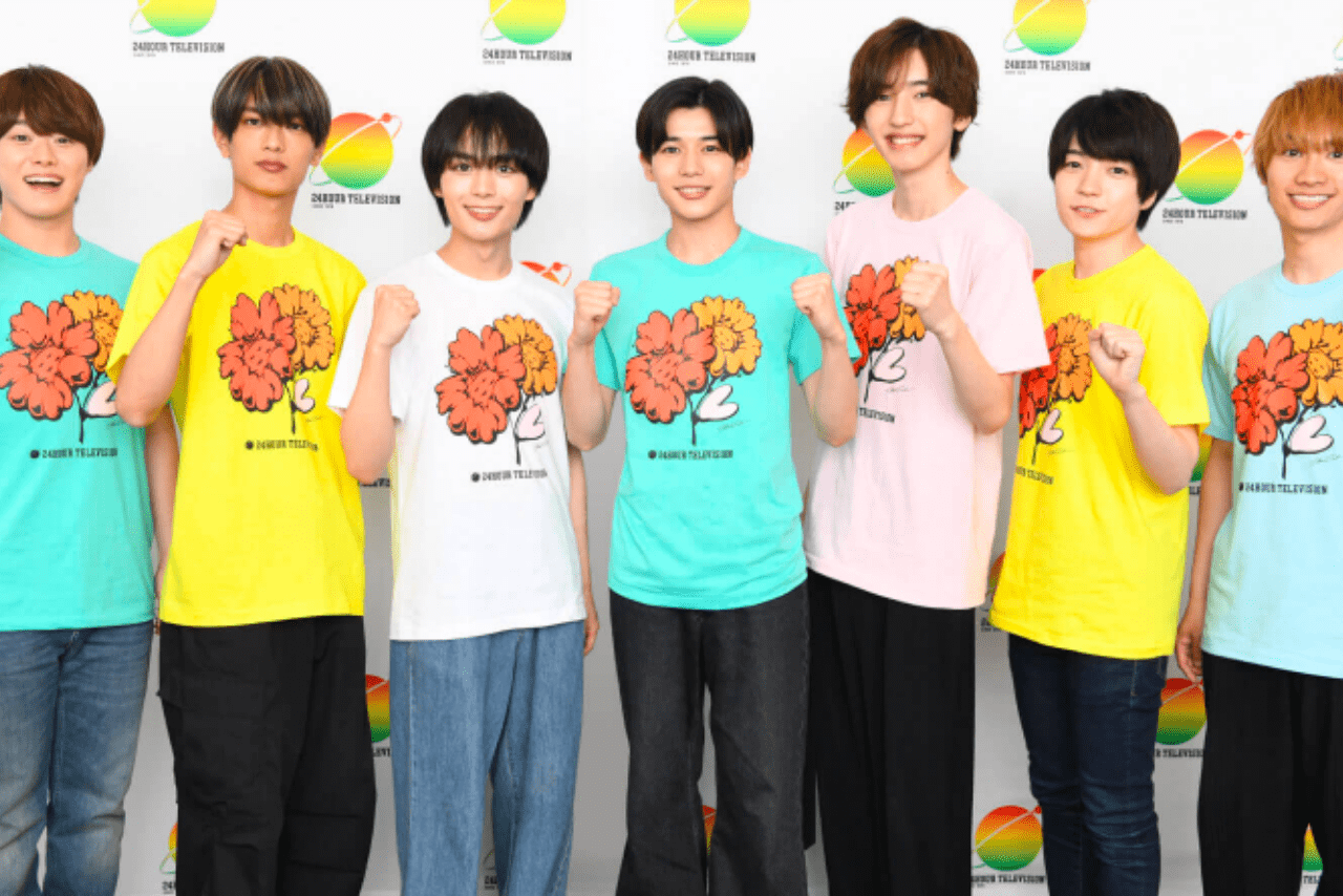 2023年の『24時間テレビ』でパーソナリティーを務めた『なにわ男子』（公式HPより）