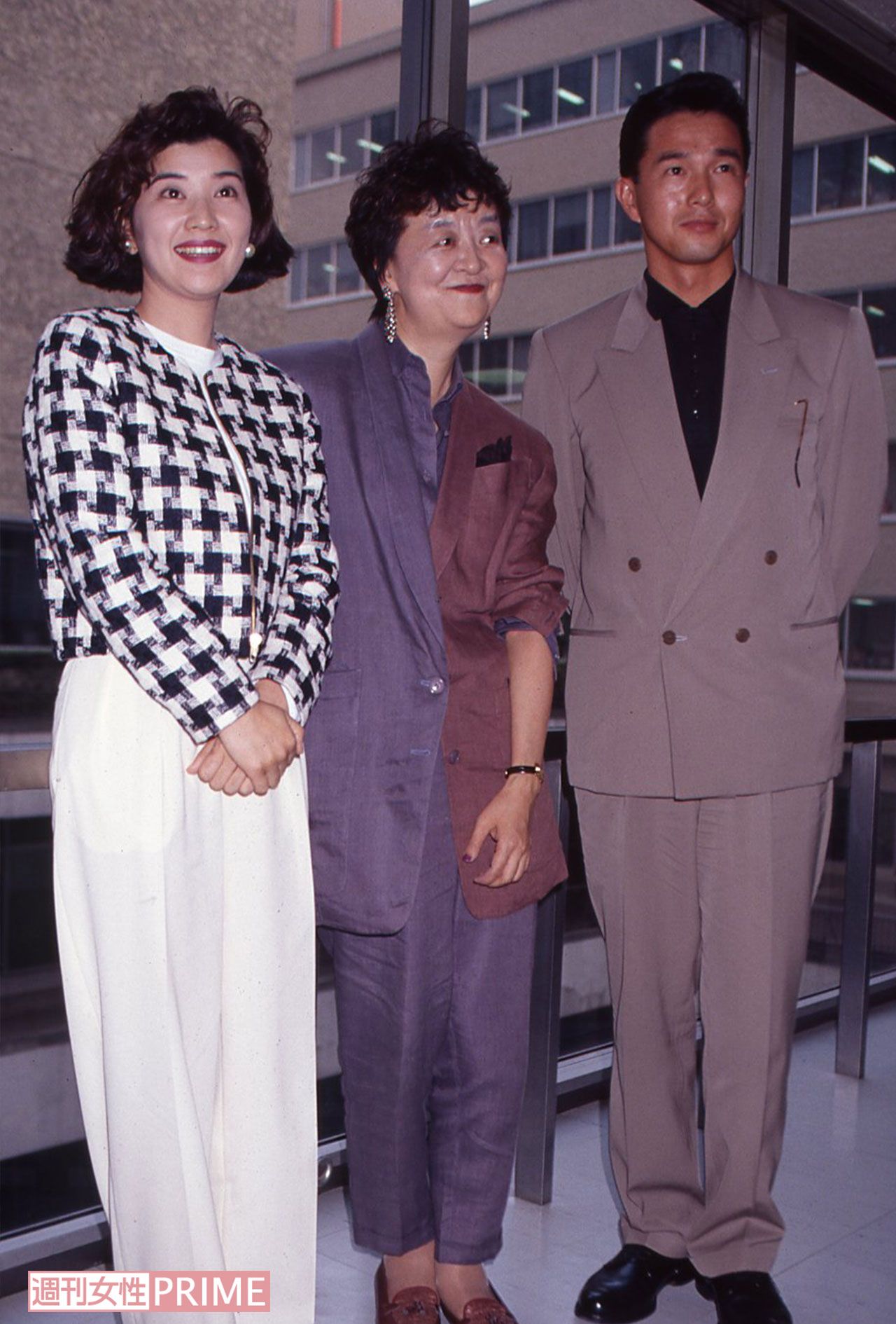 （左から）桜田淳子、内館牧子さん、三木涼介　NHK土曜ドラマ『オバサンなんて呼ばないで』制作発表