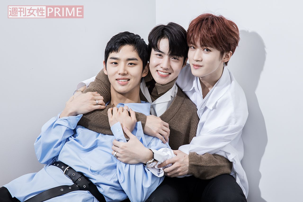 （左から）ホンソク、ヨウォン、イェンアン　撮影／廣瀬靖士