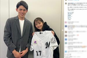 佐々木希との共演を報告した佐々木朗希投手。こちらはAIではない（公式インスタグラムより）