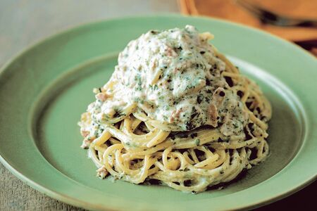 ツナの青のりクリームパスタ