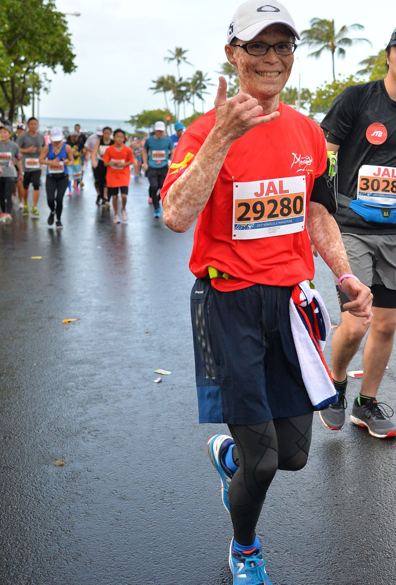 杉浦さんが企画した「がんサバイバーホノルルマラソンツアー」には高原さんも参加し、元気な姿を見せた