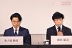 今年10月、ジャニーズ事務所の社名変更、新会社設立を発表する会見を開いた東山紀之(右)と井ノ原快彦