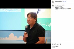 千葉ロッテマリーンズ引退後は、解説者やYouTuberとして活躍する里崎智也氏（公式インスタグラムより）