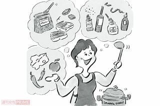 「カレーには思いつきで何でも入れちゃうから、あとで再現は絶対無理！」（イラスト／Asupan）