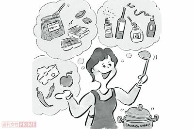 「カレーには思いつきで何でも入れちゃうから、あとで再現は絶対無理！」（イラスト／Asupan）