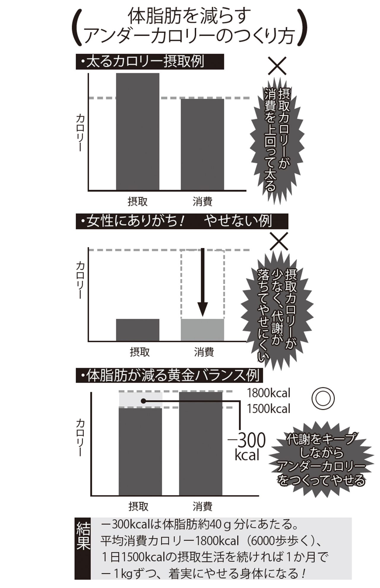 体脂肪を減らすアンダーカロリーのつくり方