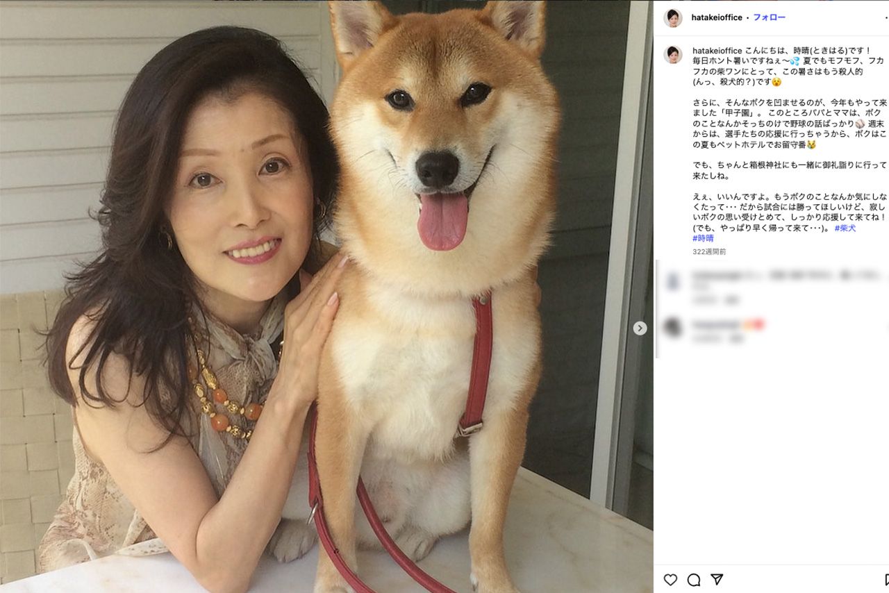 船田元議員の妻で、元NHKアナウンサーの畑恵氏（公式インスタグラムより）