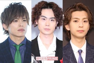左から山本裕典、菅田将暉、三浦翔平