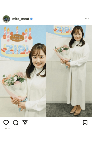 4月10日には、37歳の誕生日を迎えた（水卜アナインスタグラムより）