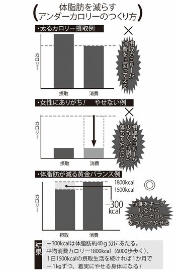 体脂肪を減らすアンダーカロリーのつくり方