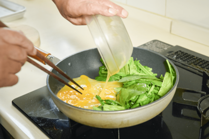 まさる流!ほうれん草の卵炒め