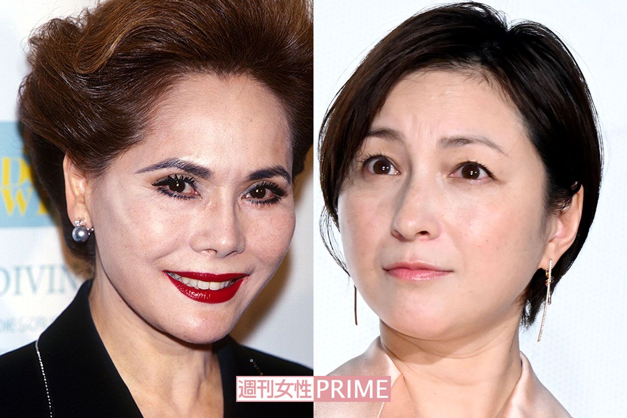 デヴィ夫人（左）と広末涼子