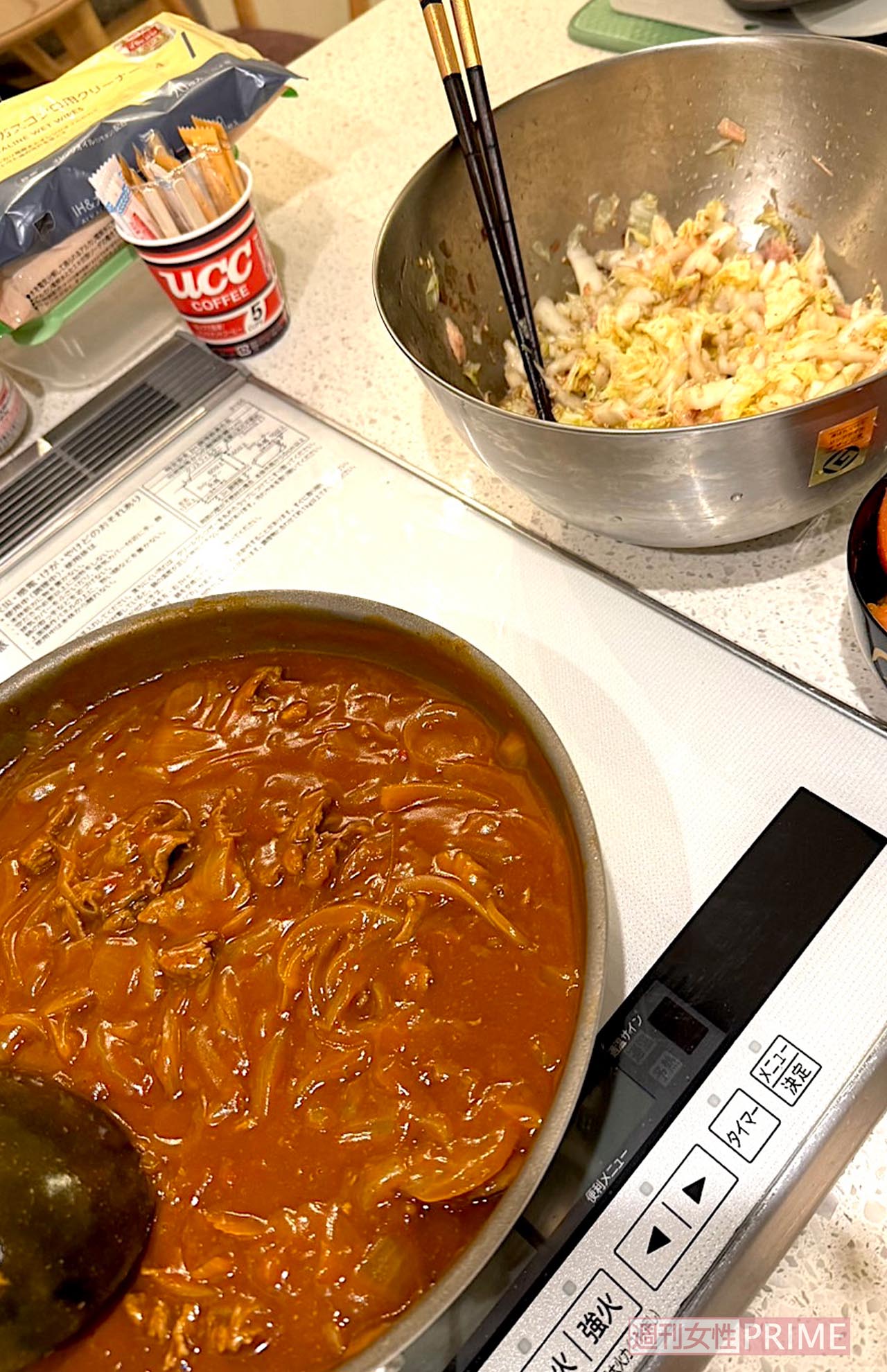 加トちゃんも大好きなビーフシチューを大量に作りました　撮影／加藤綾菜