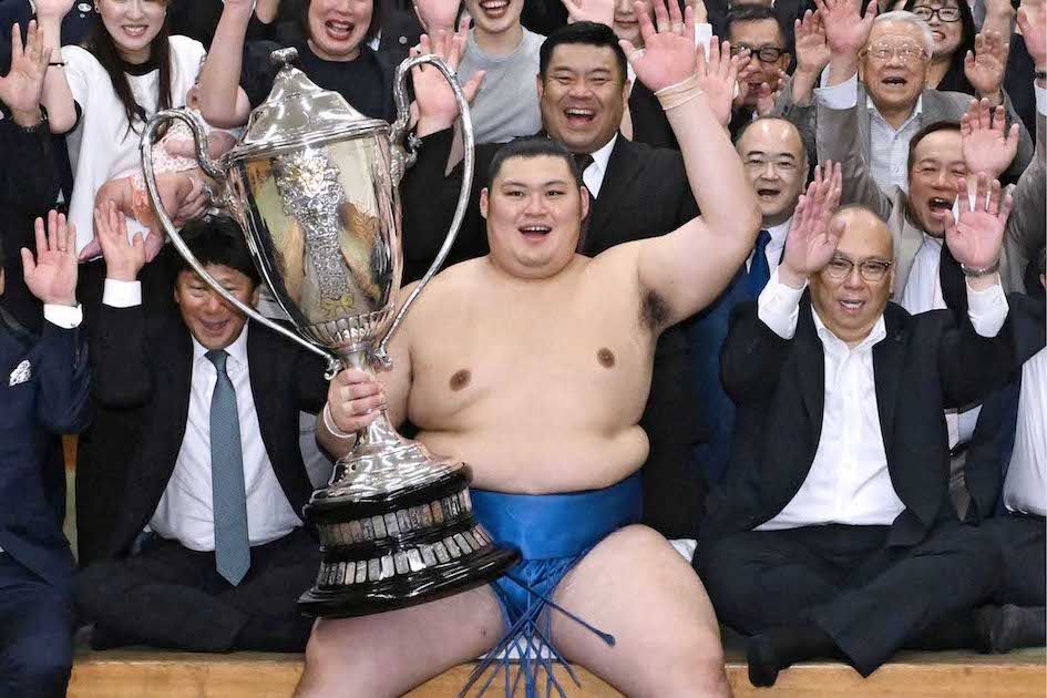 史上最速で初優勝を果たした大の里　写真/共同通信社