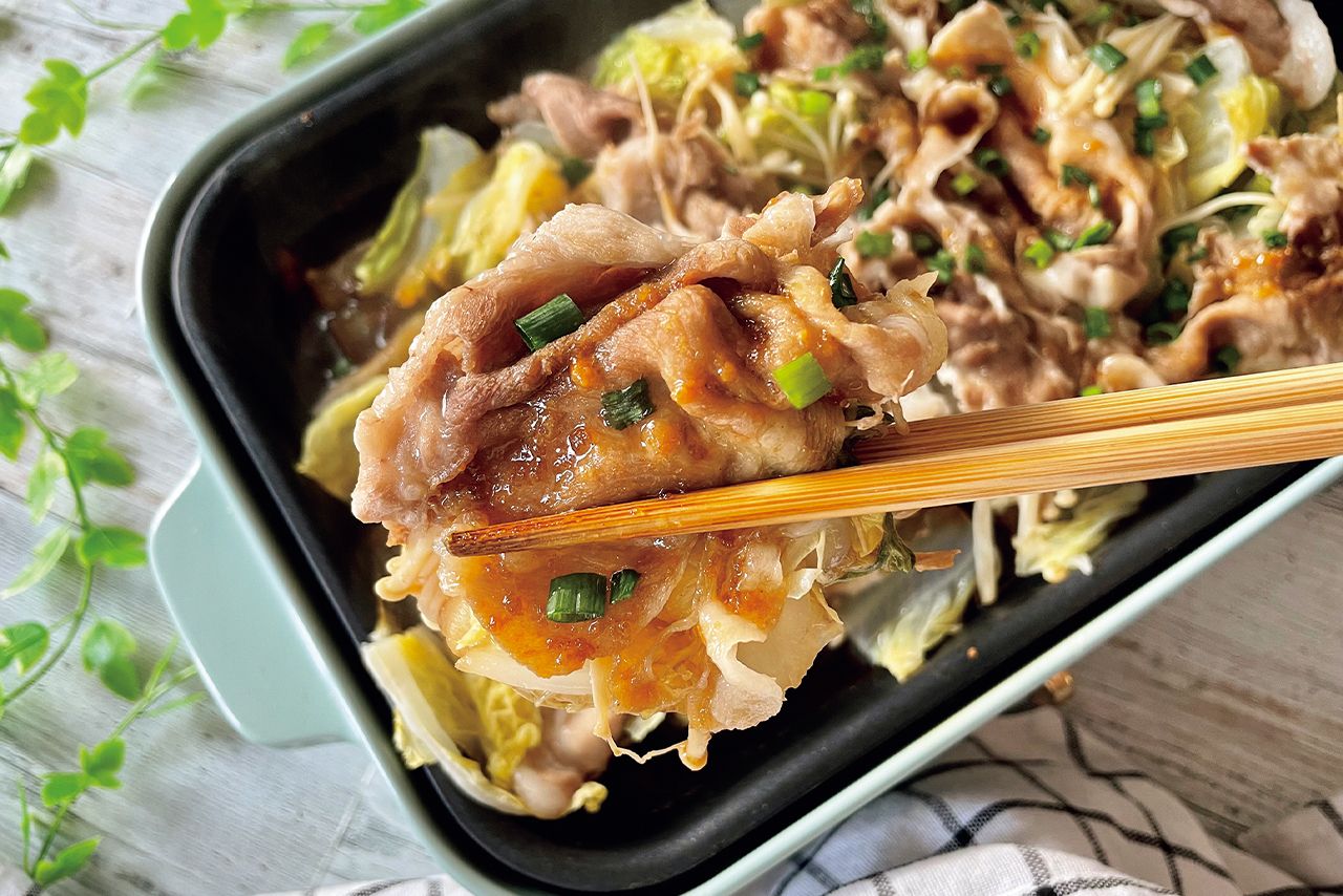 豚肉と白菜のヘルシー酒蒸し