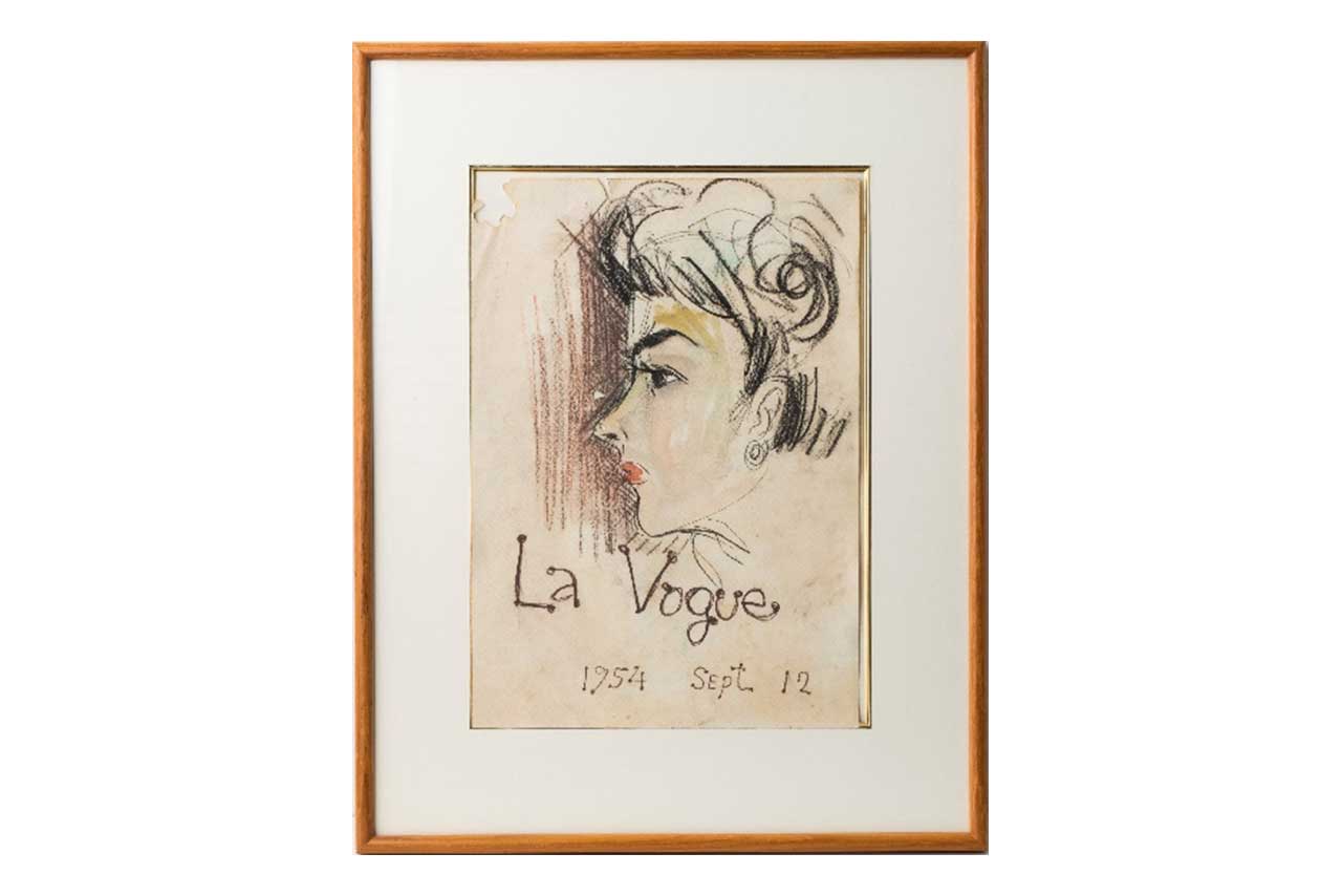 慶應義塾大学法学部に入学した裕次郎さん（のちに3年で中退）。その19歳のころに描いたポートレート　写真提供／日活、石原プロモーション