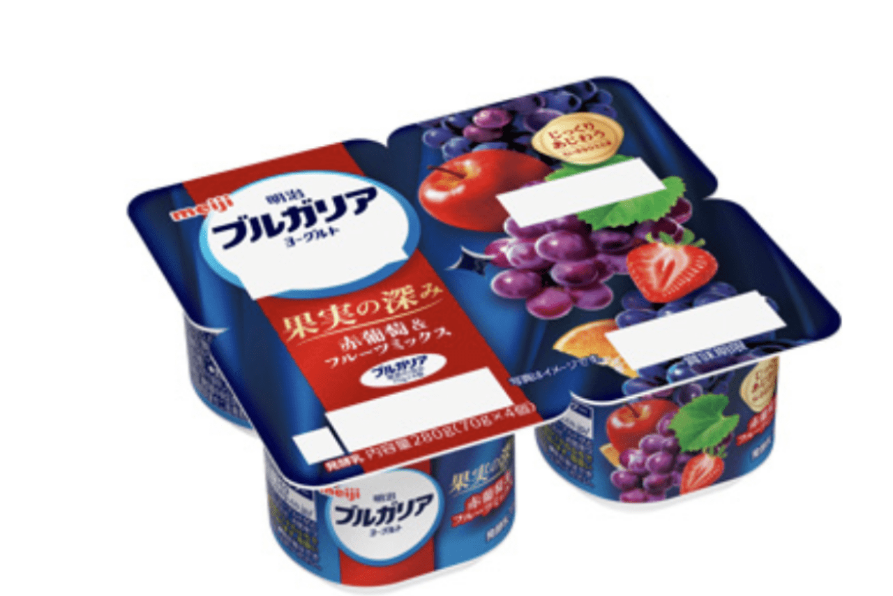 明治ブルガリアヨーグルト 果実の深み 赤葡萄&フルーツミックス 70g×4