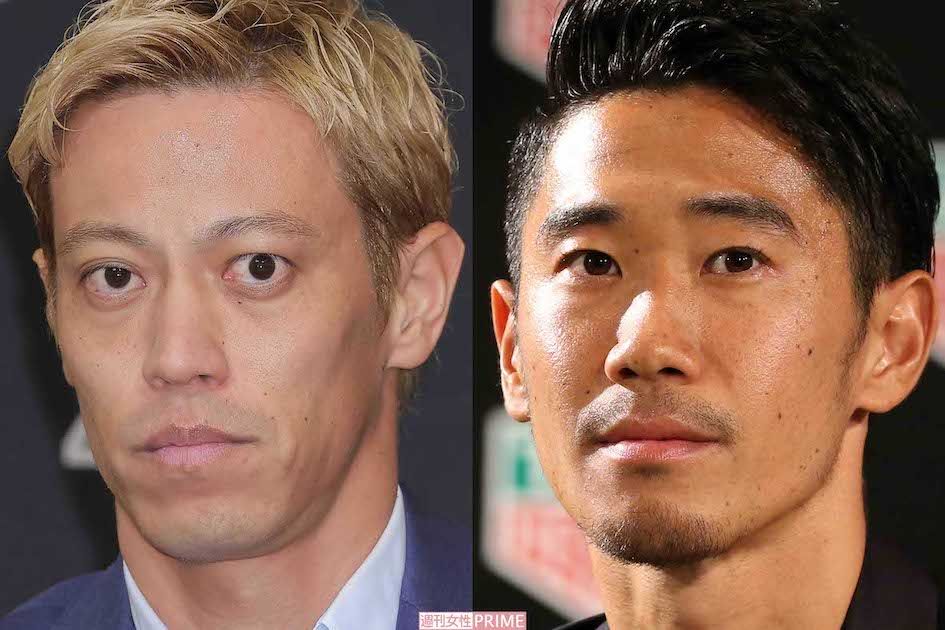 左から本田圭佑、香川真司