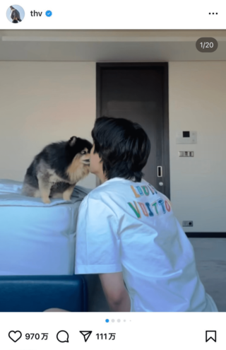 SNSにアップしていたヨンタンとの写真（本人公式Instagramより）