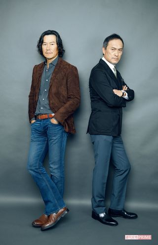  豊川悦司と渡辺 謙　撮影／渡邊智裕