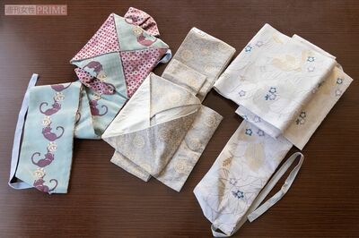 大切な帯を切らずに残したいという気持ちから生まれた「造り帯」