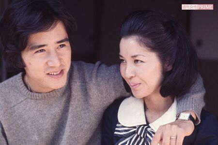 田村正和さんと妻の和枝さん（1970）