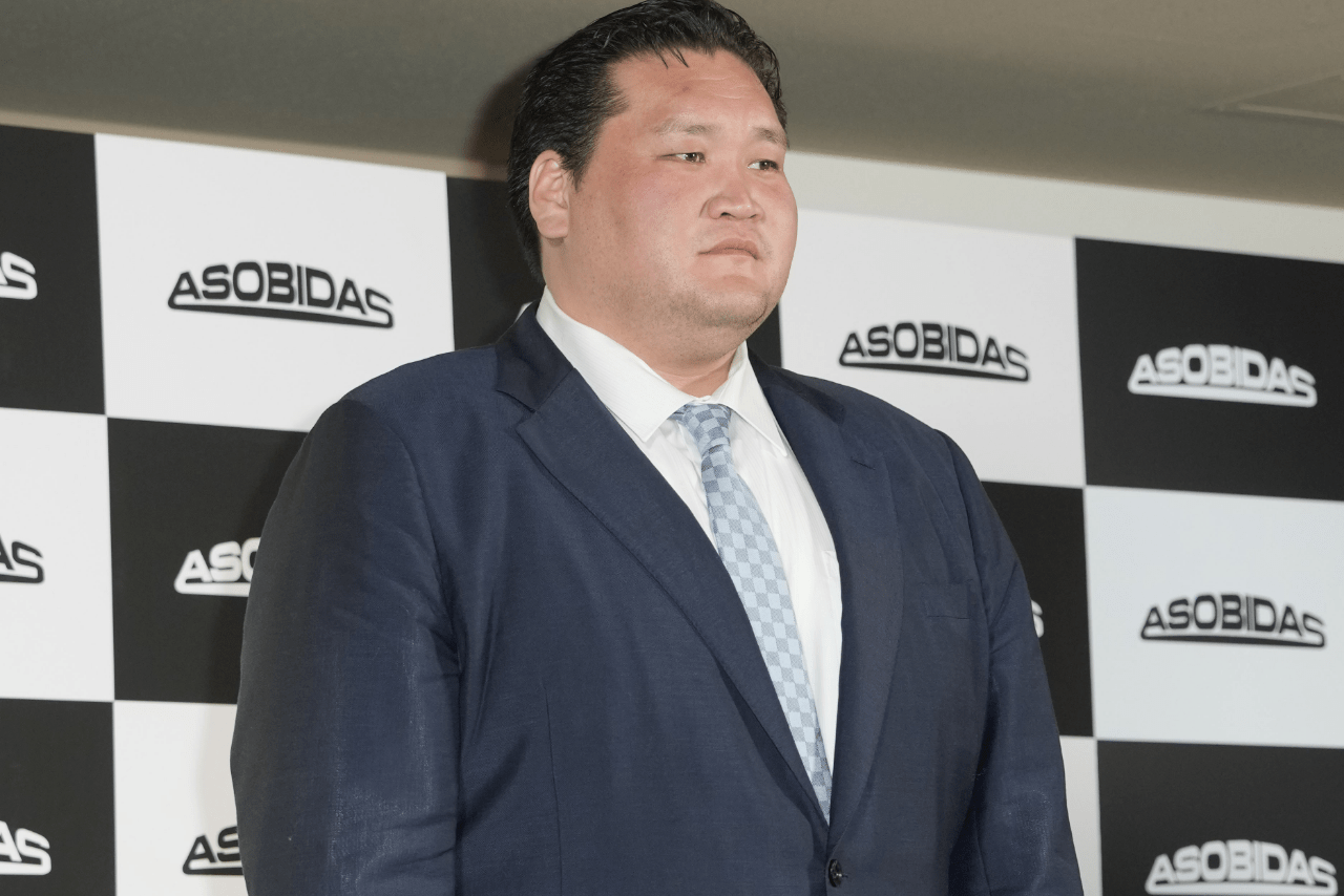 「株式会社アソビダス」設立記者発表会に参加した元横綱・照ノ富士（撮影／伊藤和幸）