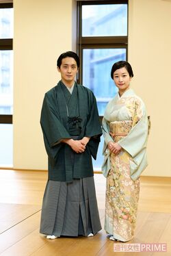 妹の襲名と同時に『初代・藤間翔』を名乗った兄の貴彦と　撮影／伊藤和幸