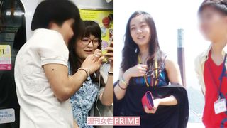 日曜の夜、電車で都心へお帰りになる際に男性と親密そうにされていた眞子さま（'16年10月）タンクトップ姿で、“イケメン”の学生と親しげにお話しする様子は話題になった（'15年5月）